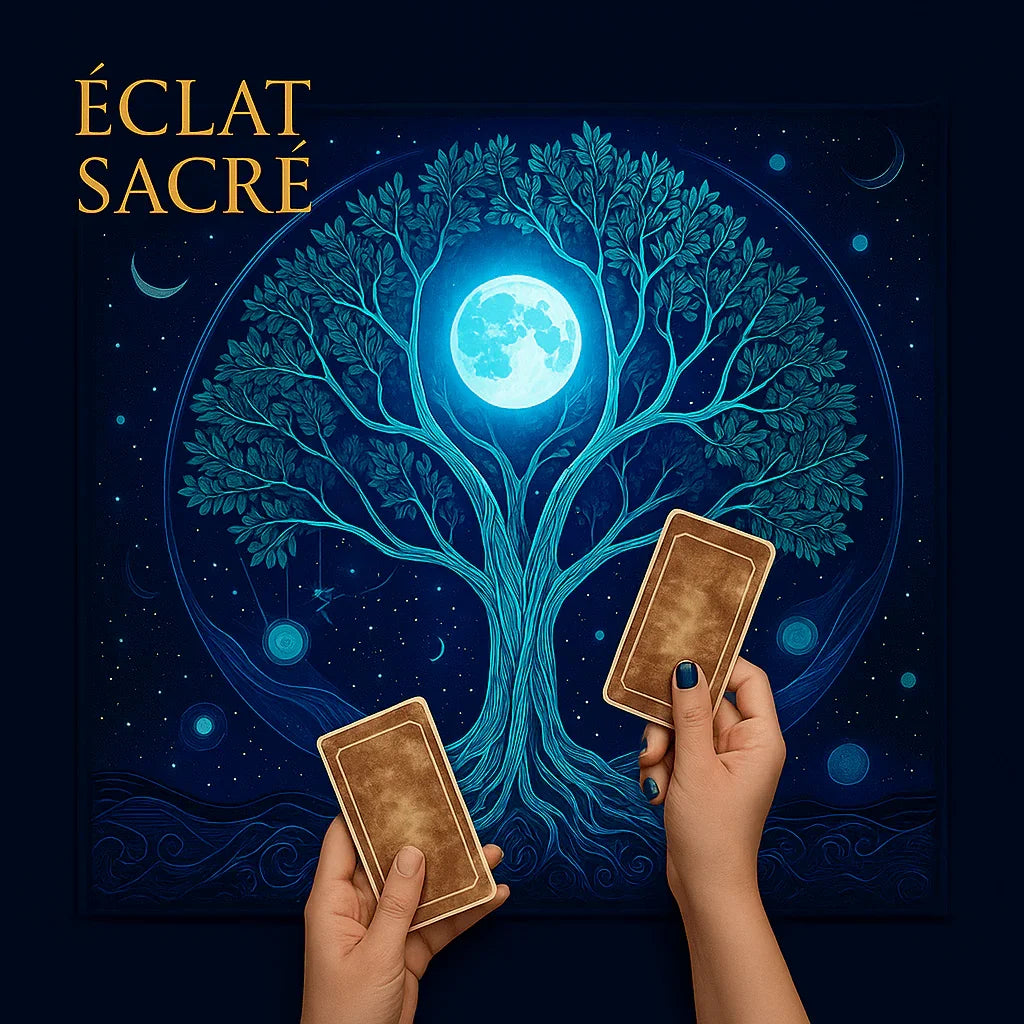 Tapis de Tirage Tarot - Arbre de Vie - Éclat Sacré