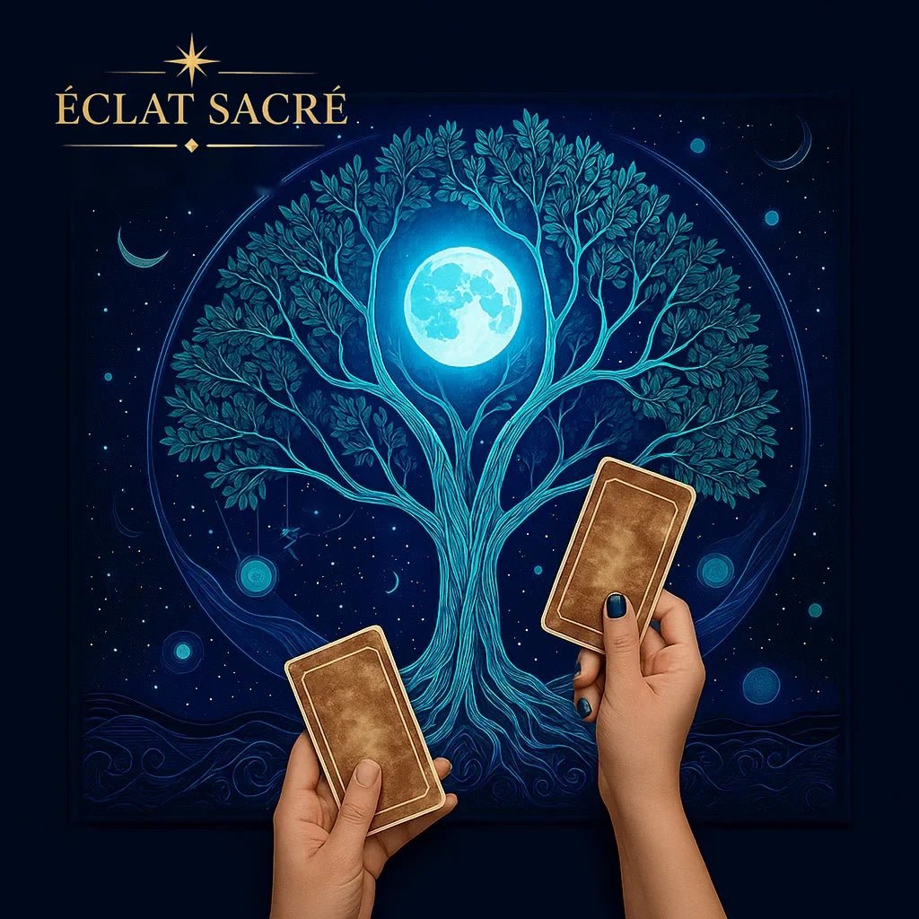Tapis de Tirage Tarot - Arbre de Vie - Éclat Sacré
